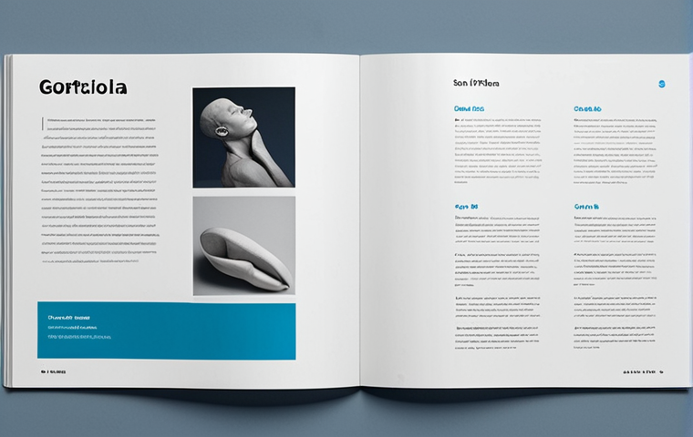 **
Minimalist portfolio layout showcasing the golden ratio, generous whitespace, and a grid system for organized information. The color palette features cool blues and grays to convey professionalism and trust. The font pairing includes a clean sans-serif for body text and a slightly more stylized serif for headings, emphasizing readability and visual appeal. Incorporate subtle animations, such as a fade-in effect, to guide the viewer's eye.
**