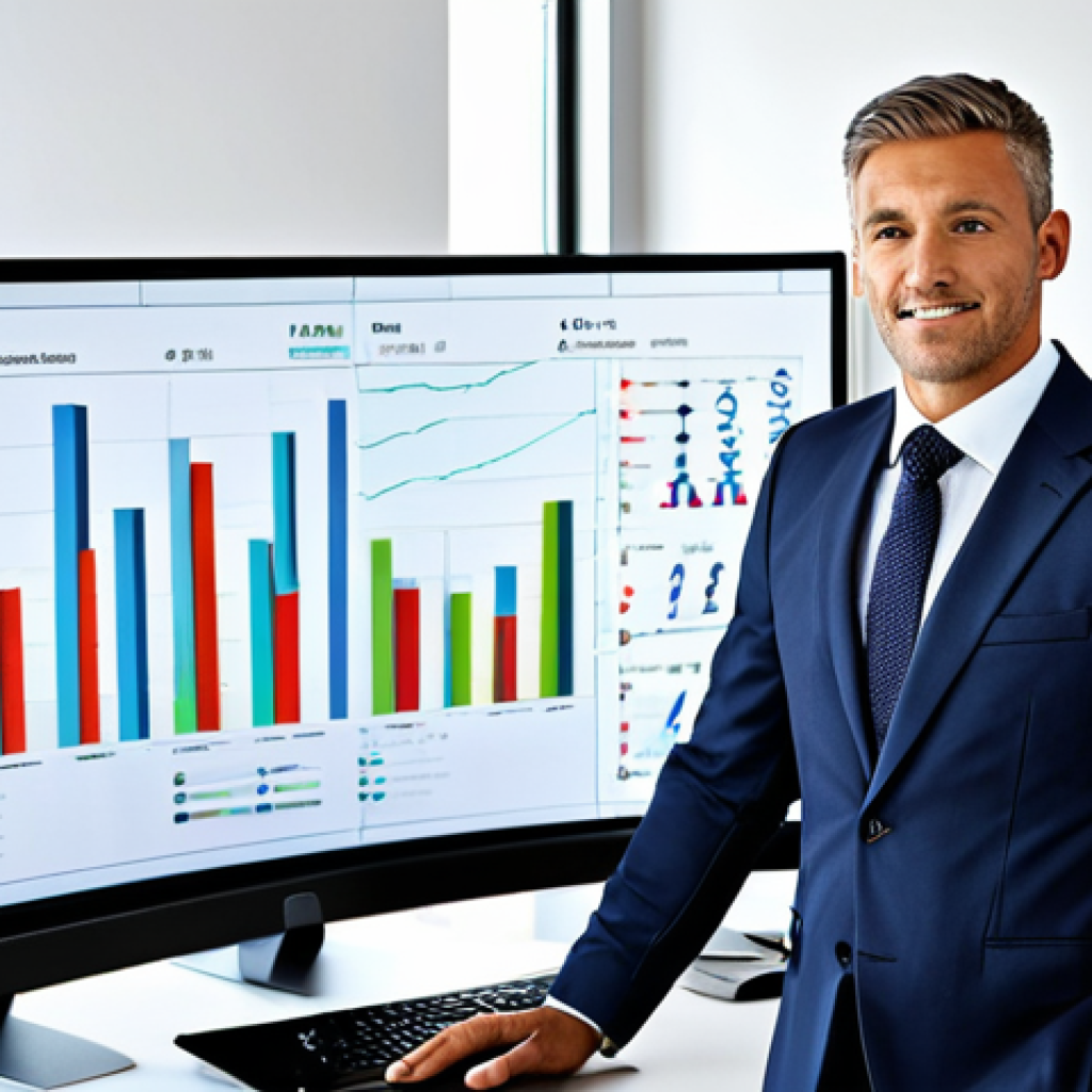 **
"A confident business consultant, fully clothed in a professional business suit, presenting data-driven results on a screen, modern office environment, demonstrating success with charts and graphs, appropriate attire, safe for work, perfect anatomy, correct proportions, family-friendly, high quality, professional presentation."
**