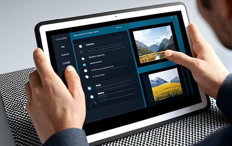 포트폴리오 경력 디자인에서의 브랜드 아이덴티티 - "A professional graphic designer showcasing a digital portfolio on a large monitor, surrounded by de...
