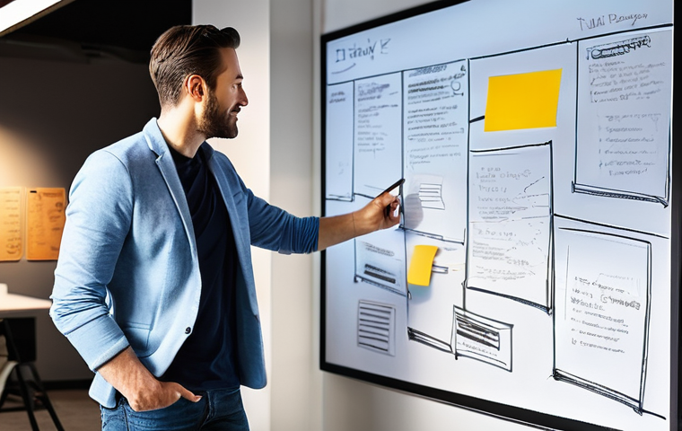 포트폴리오 경력 디자인의 자기 평가 방법 - **Prompt 1: A Designer's Portfolio Showcasing Problem-Solving and Impact**
    A professional female...