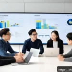 Home 20 포트폴리오 경력 디자인을 위한 멘토링 활용법 - A professional mentoring session scene showing a diverse group of young designers attentively listen...